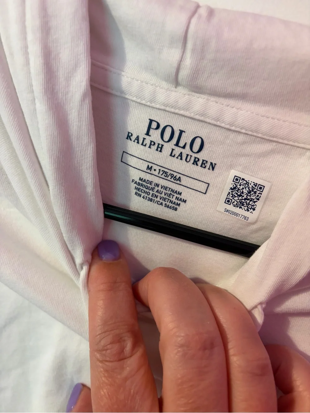 Polo by Ralph Lauren White Long-Sleeve Hooded Tee